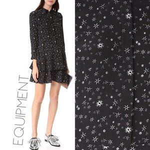 Equipment Black Star Ruffle Dress Medium